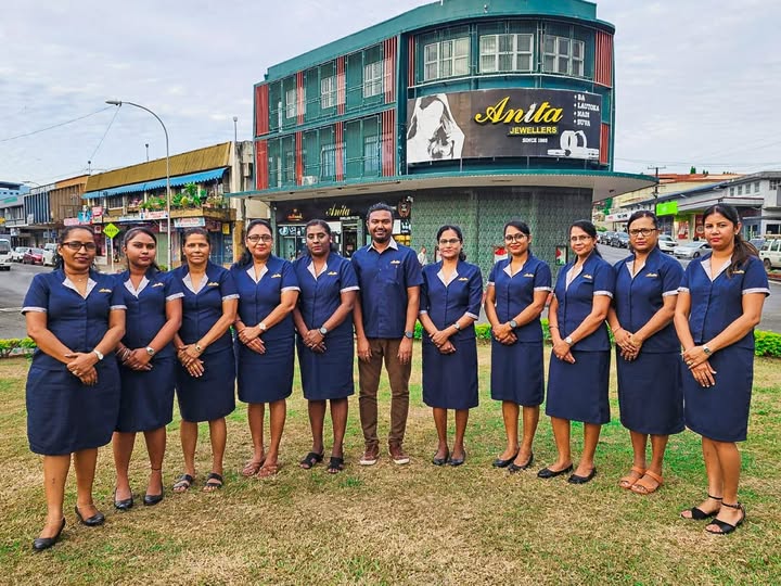 Anita Jewellers team outside flagship store