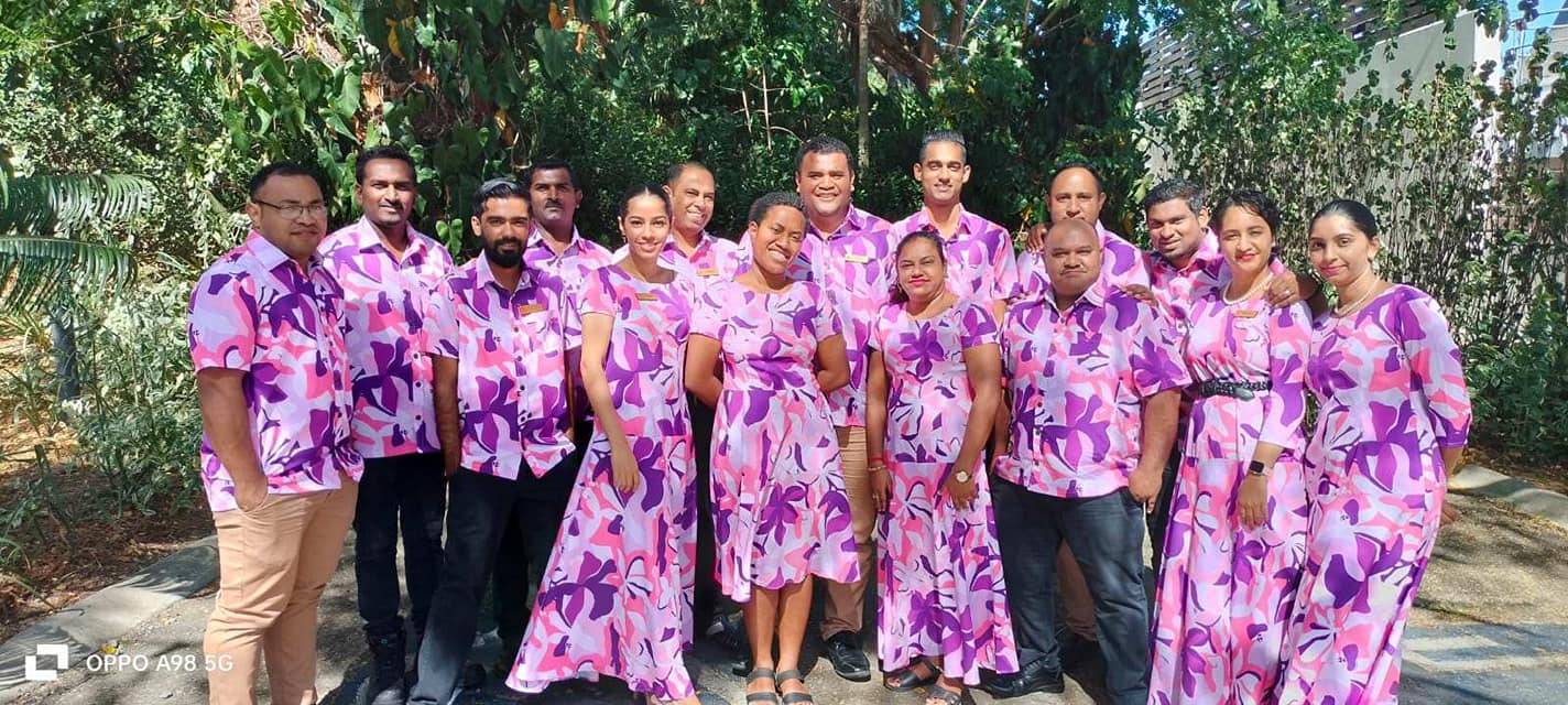 Hideaway Resort front-of-house team in bespoke uniforms
